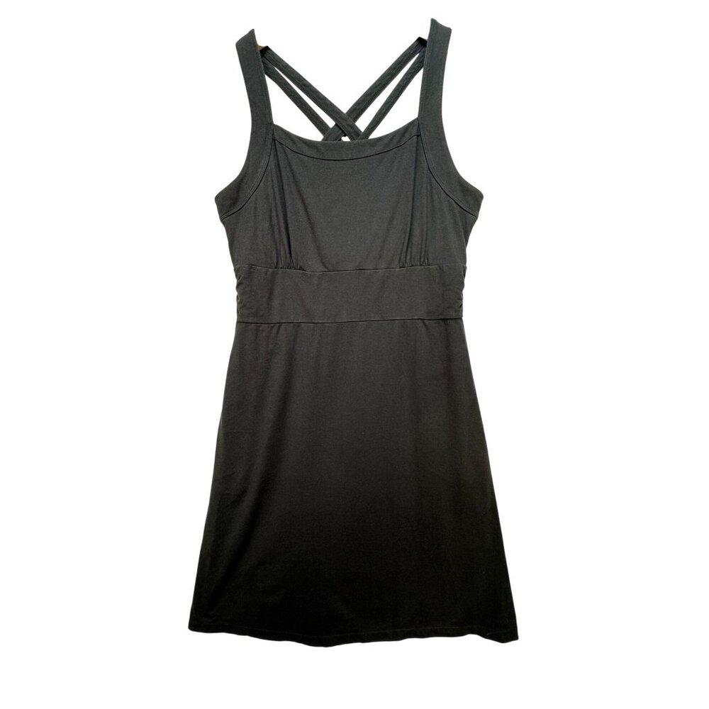 Cabelas Womens Activewear Summer Dress Size M Black Sleeveless Crisscross Back